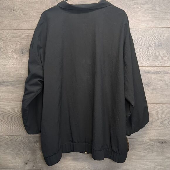 Vintage Silver Threads Zip Up Tiger Windbreaker Men's XXL - Picture 7 of 8